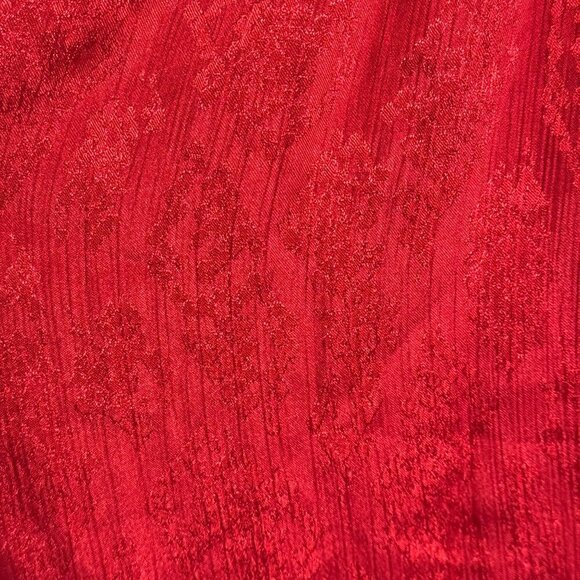 Michael Michael Kors NEW Crimson Red Blouse 2X Satin Off the Shoulder Snakeskin - Picture 5 of 10